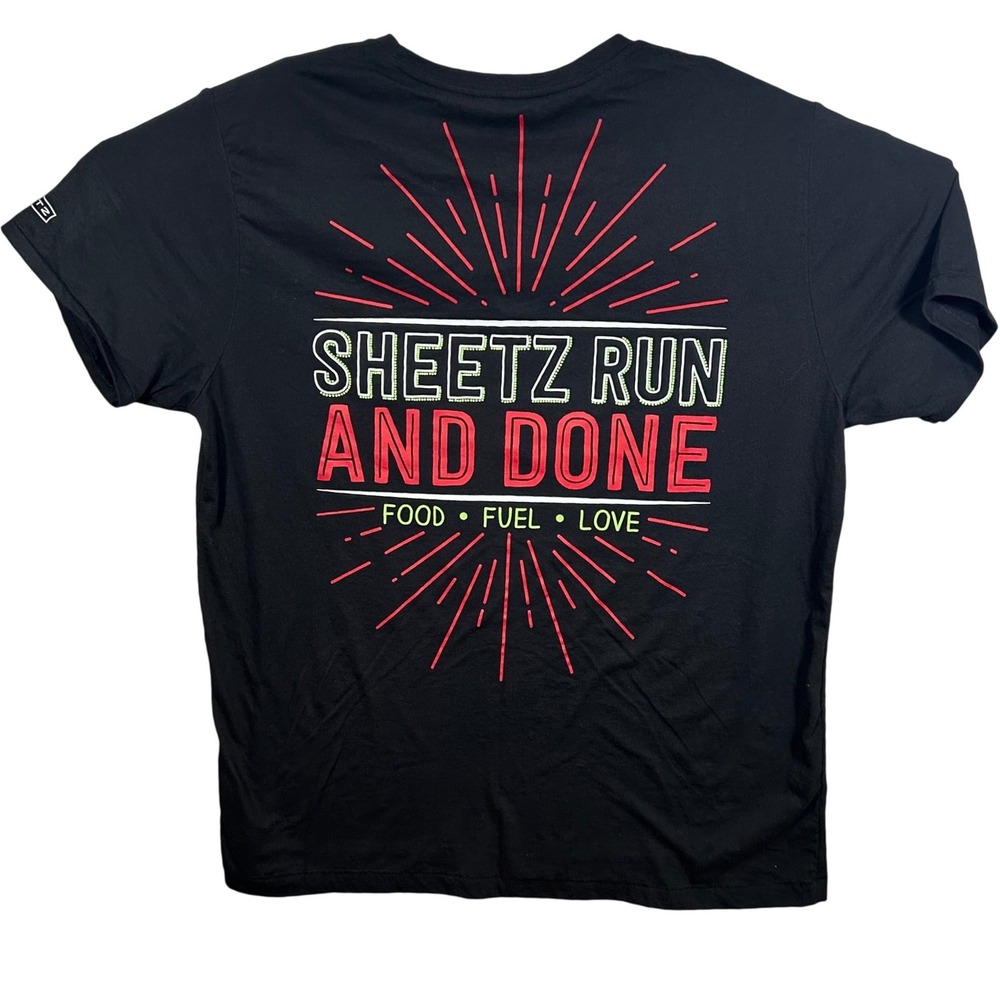 Sheetz‎ Employee Run And Done Pocket T-Shirt Loomstate Black Mens XL Uniform